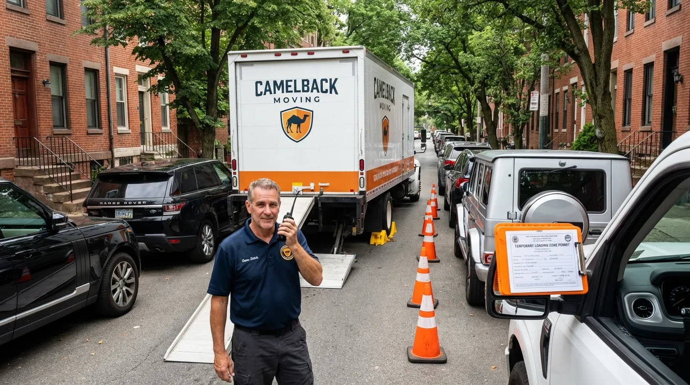 City street loading permit setup in Franklin Lakes, NJ