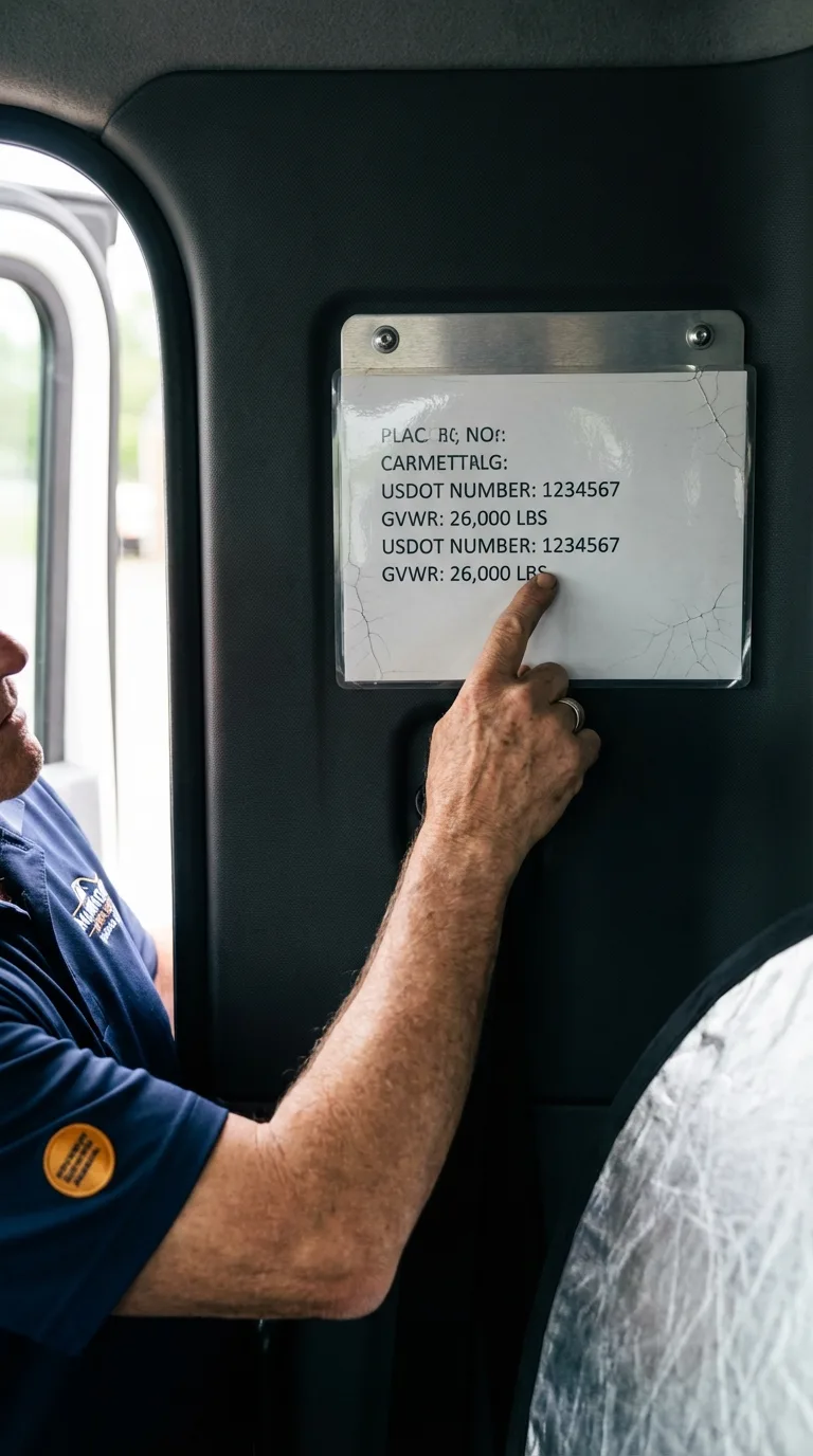 USDOT licensing placard verification in Franklin Lakes